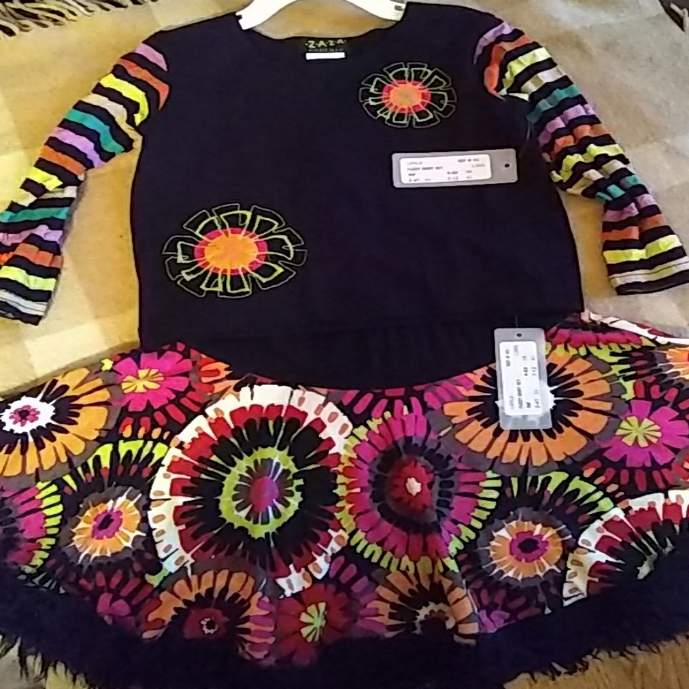 Zaza Couture 2 piece set size 4/5 fur hem